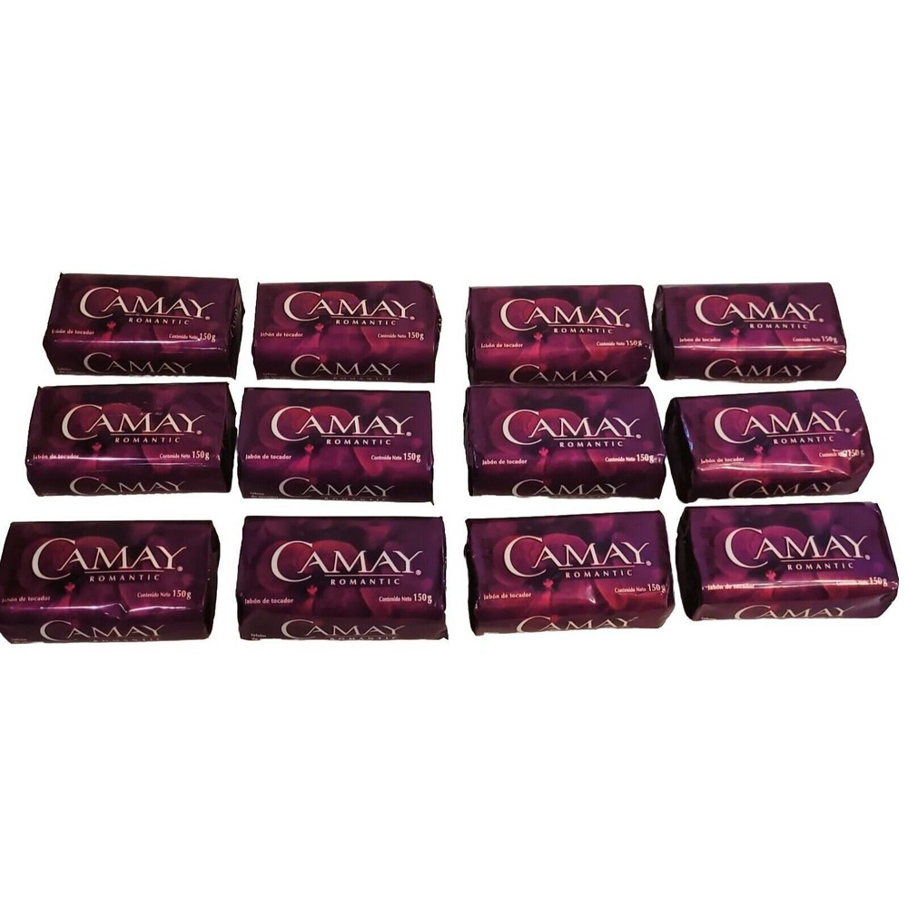 CAMAY Bar SOAP Romantic Scent 150g 5.25 oz Lot of 12 HTF
